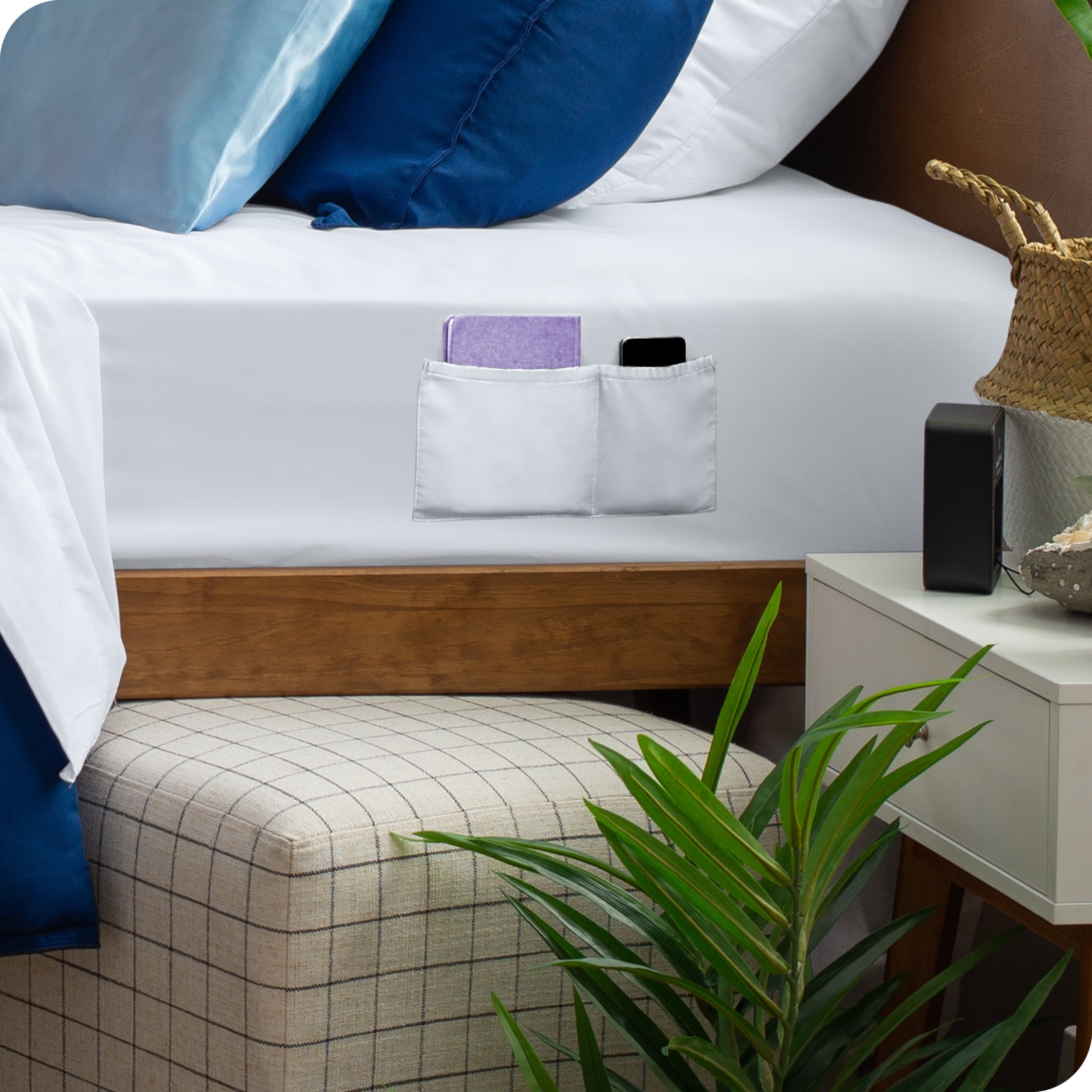 Bare Home Luxury 1800 Collection Fitted Sheet, Ultra-Soft, Deep Pocket, Queen, Gray