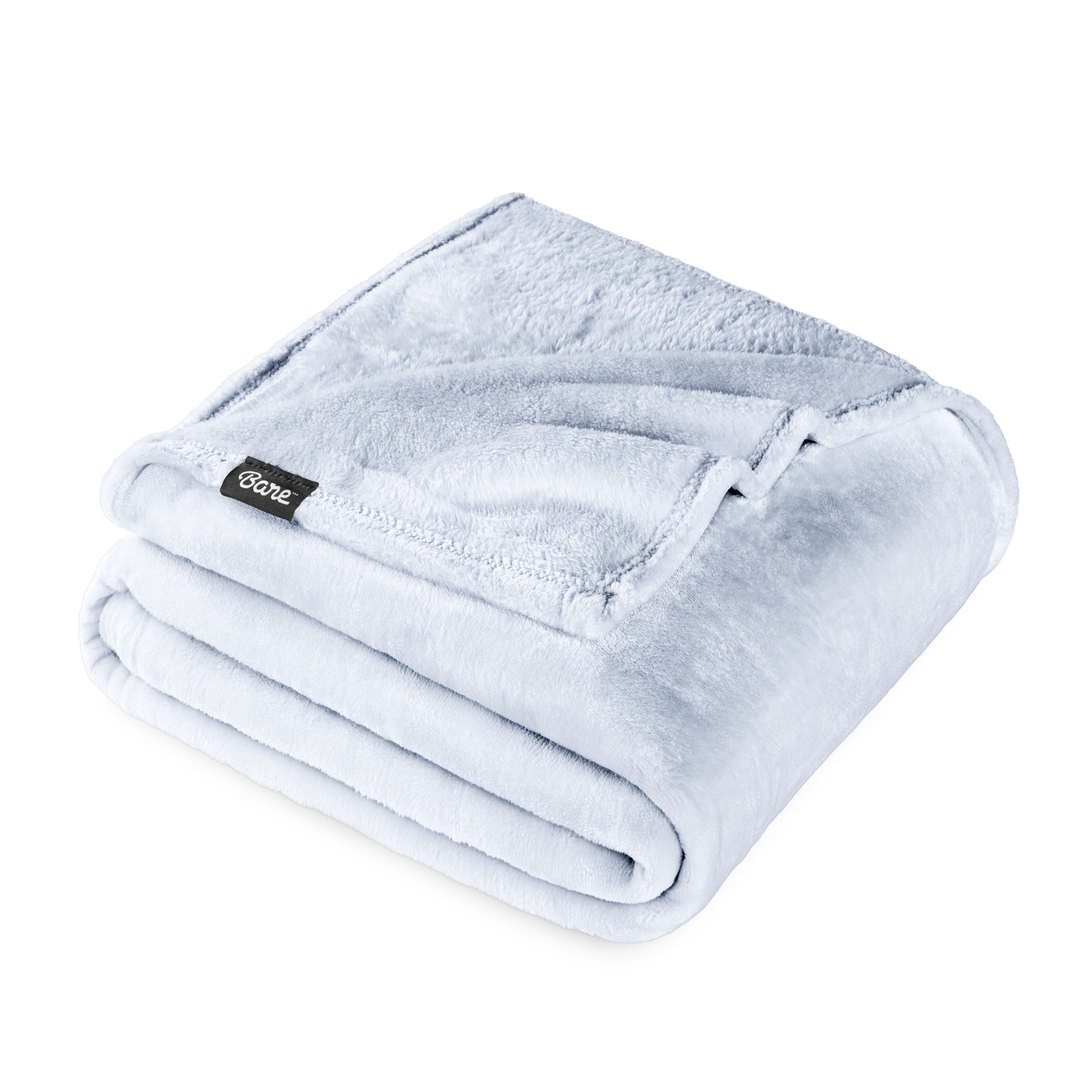 Bare Home Microplush Fleece Blanket - 300 GSM - Fuzzy Microfleece - Soft & Plush - Full/Queen, Gray