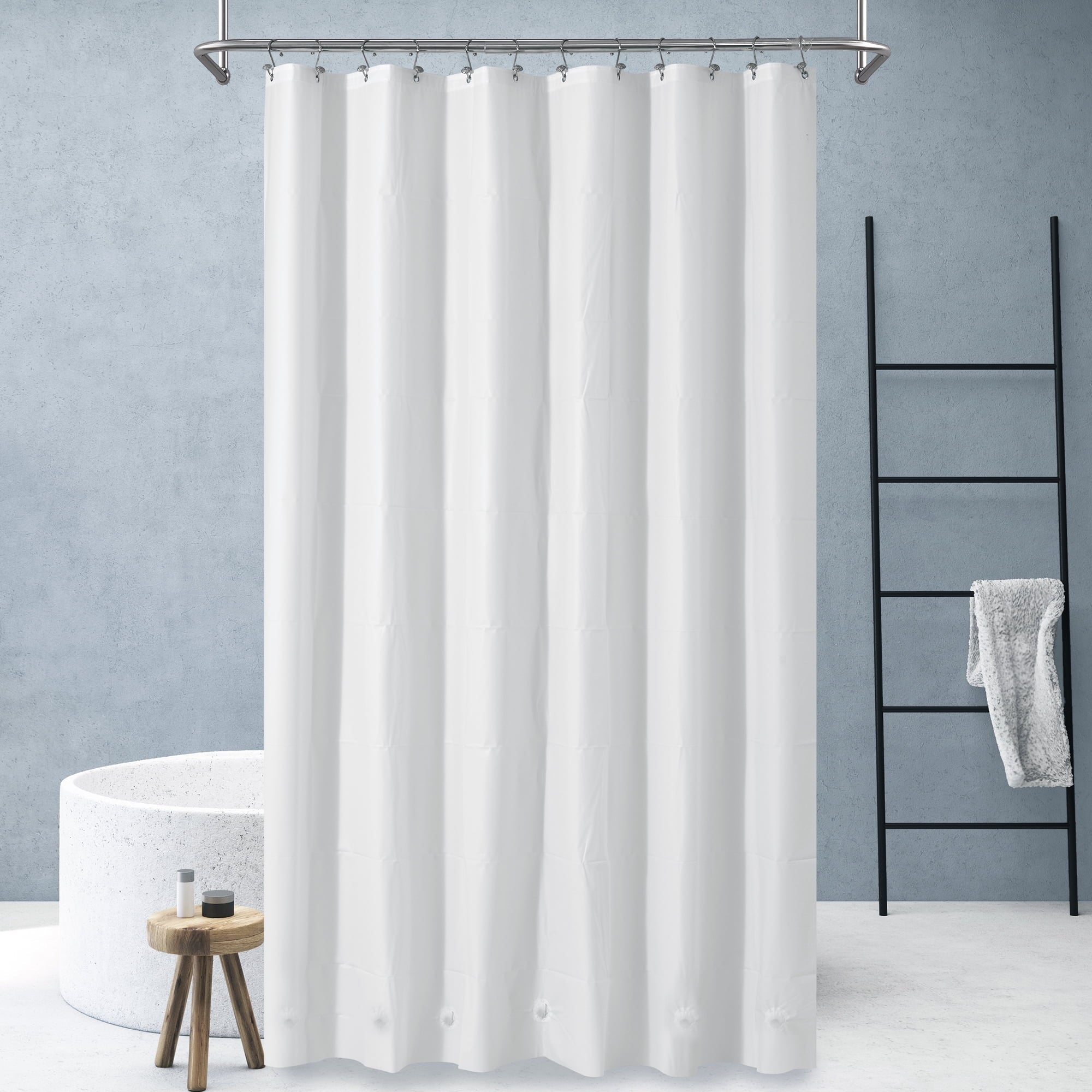 Barossa Design PEVA Clear Plastic Shower Curtain Liner Bathroom with 6 Magnets, Heavy Duty & Waterproof-72" x 72"