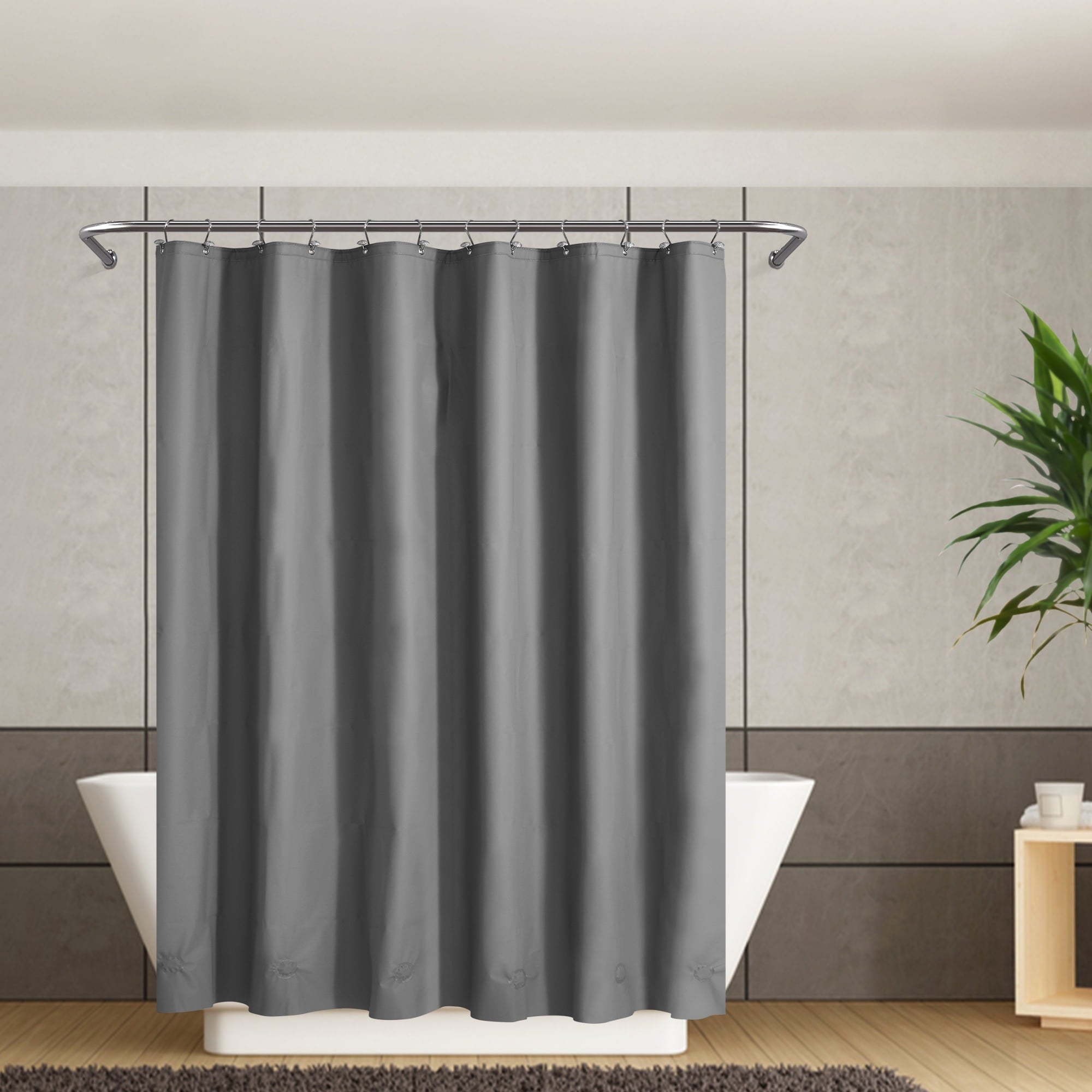 Barossa Design PEVA Clear Plastic Shower Curtain Liner Bathroom with 6 Magnets, Heavy Duty & Waterproof-72" x 72"