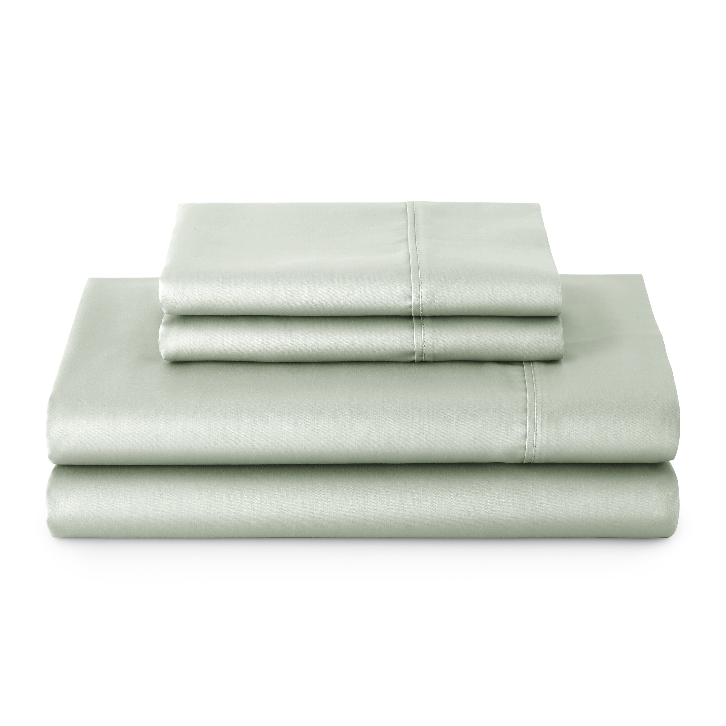Better Homes & Gardens 4-Piece 300 Thread Count Sateen King Sheet Set, Floral Almond Biscuit