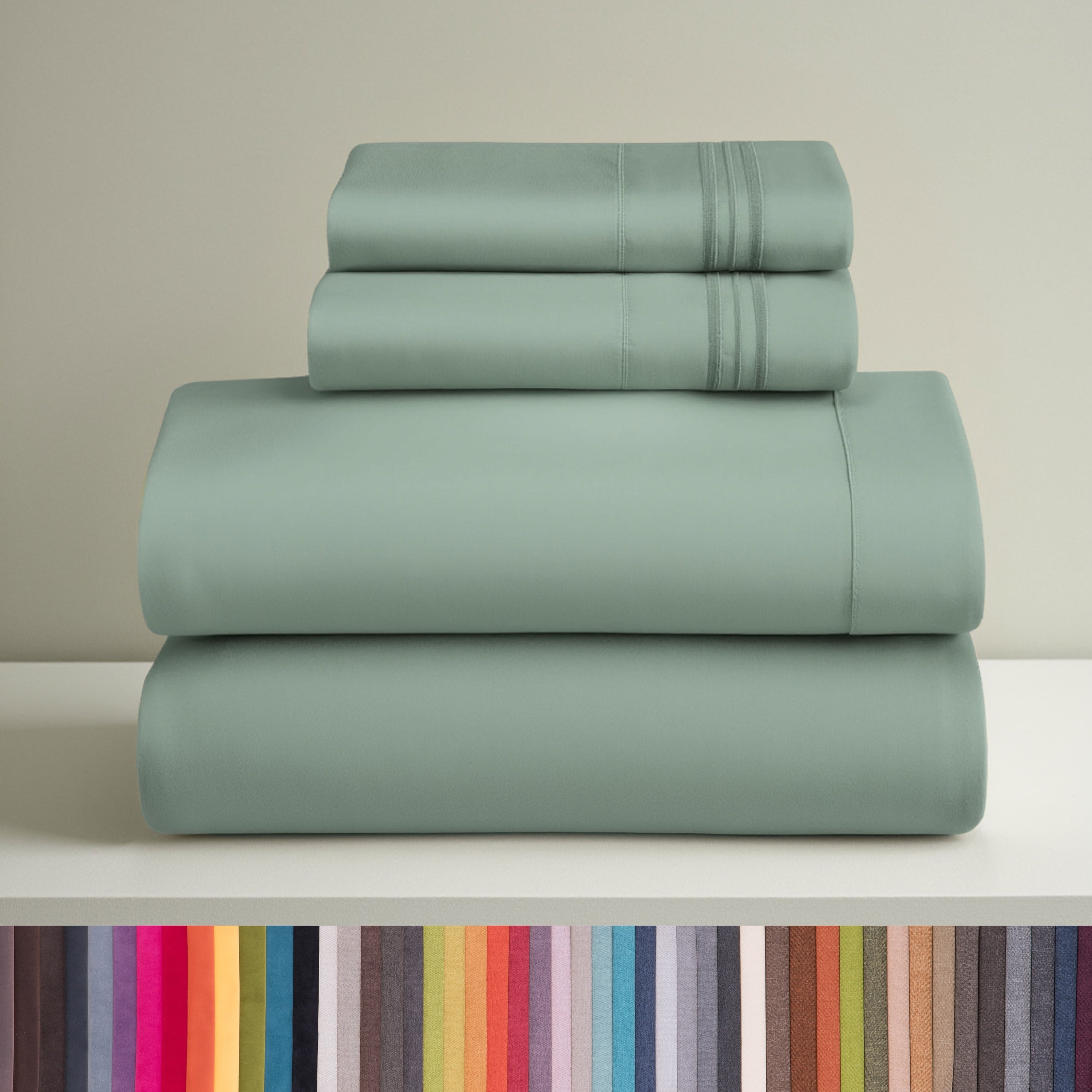 Clara Clark Queen Sheets Set, 1800 Series 4 Piece Deep Pocket Sheets, 100% Soft Microfiber Bed Sheets Set, Gray